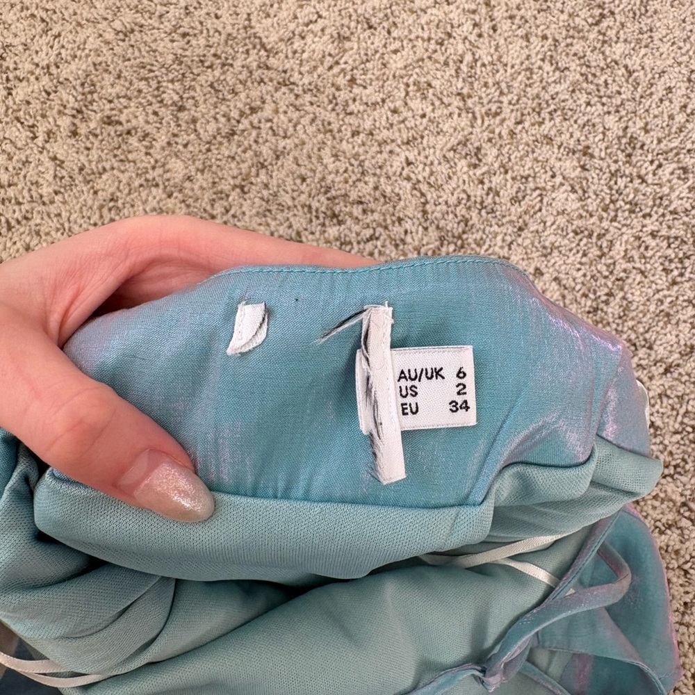 Princess Polly Shimmering Blue Mini Dress - Picture 5 of 5